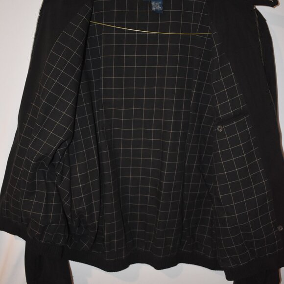 Vintage 90s Polo Ralph Lauren Mens XL Black Plaid Lined Full Zip Up Jacket - Picture 3 of 5